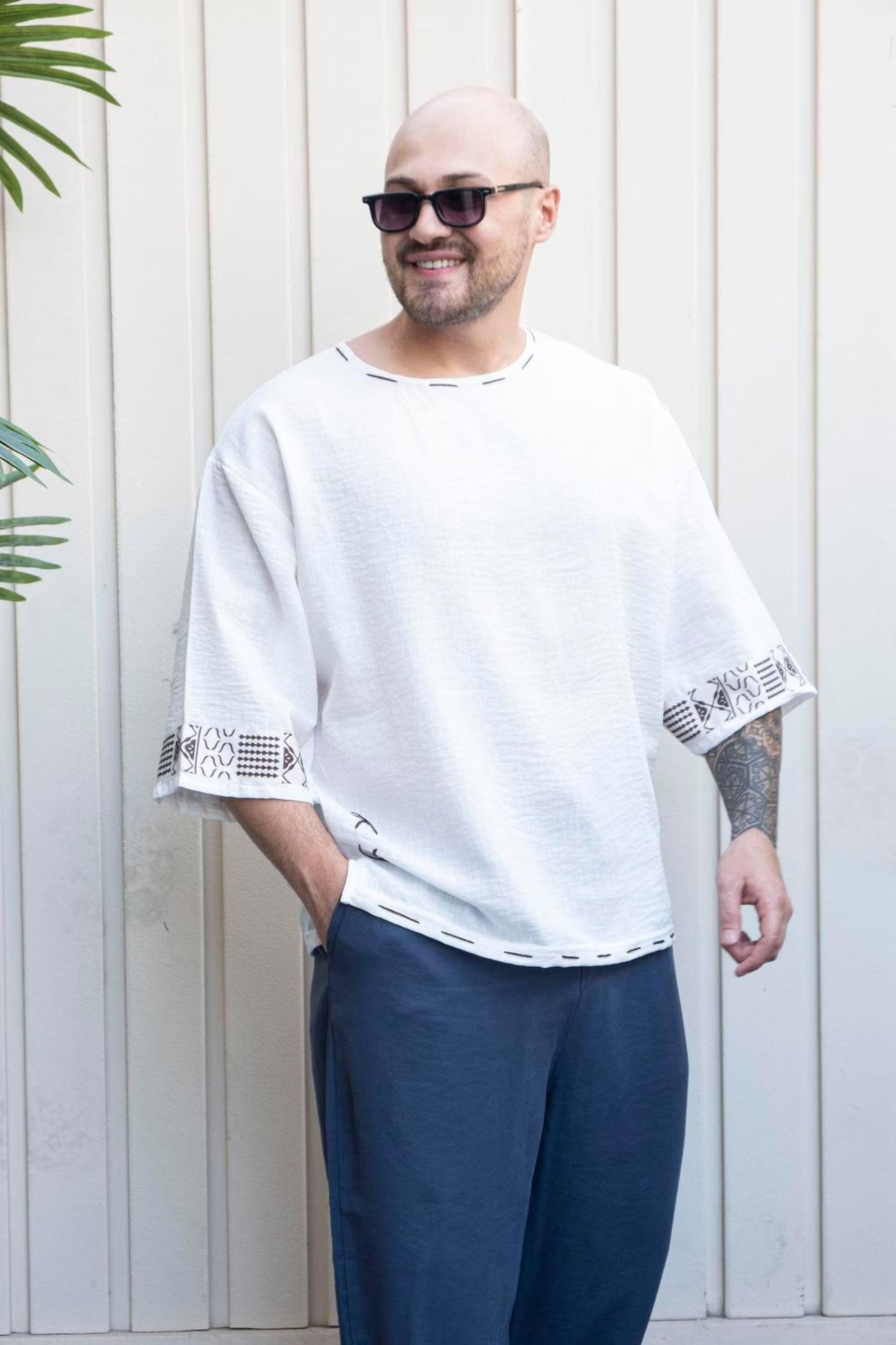 Relaxed Fit Bohemian T-Shirt – Men's Short Sleeve Crew Neck Tee