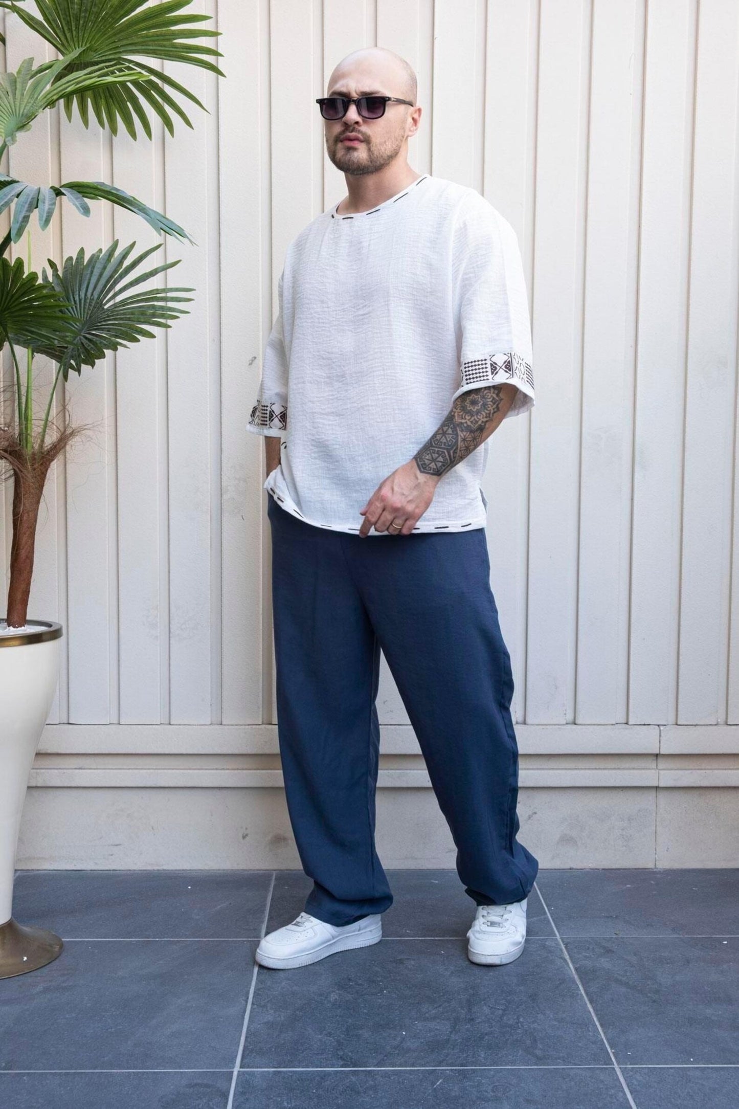 Relaxed Fit Bohemian T-Shirt – Men's Short Sleeve Crew Neck Tee