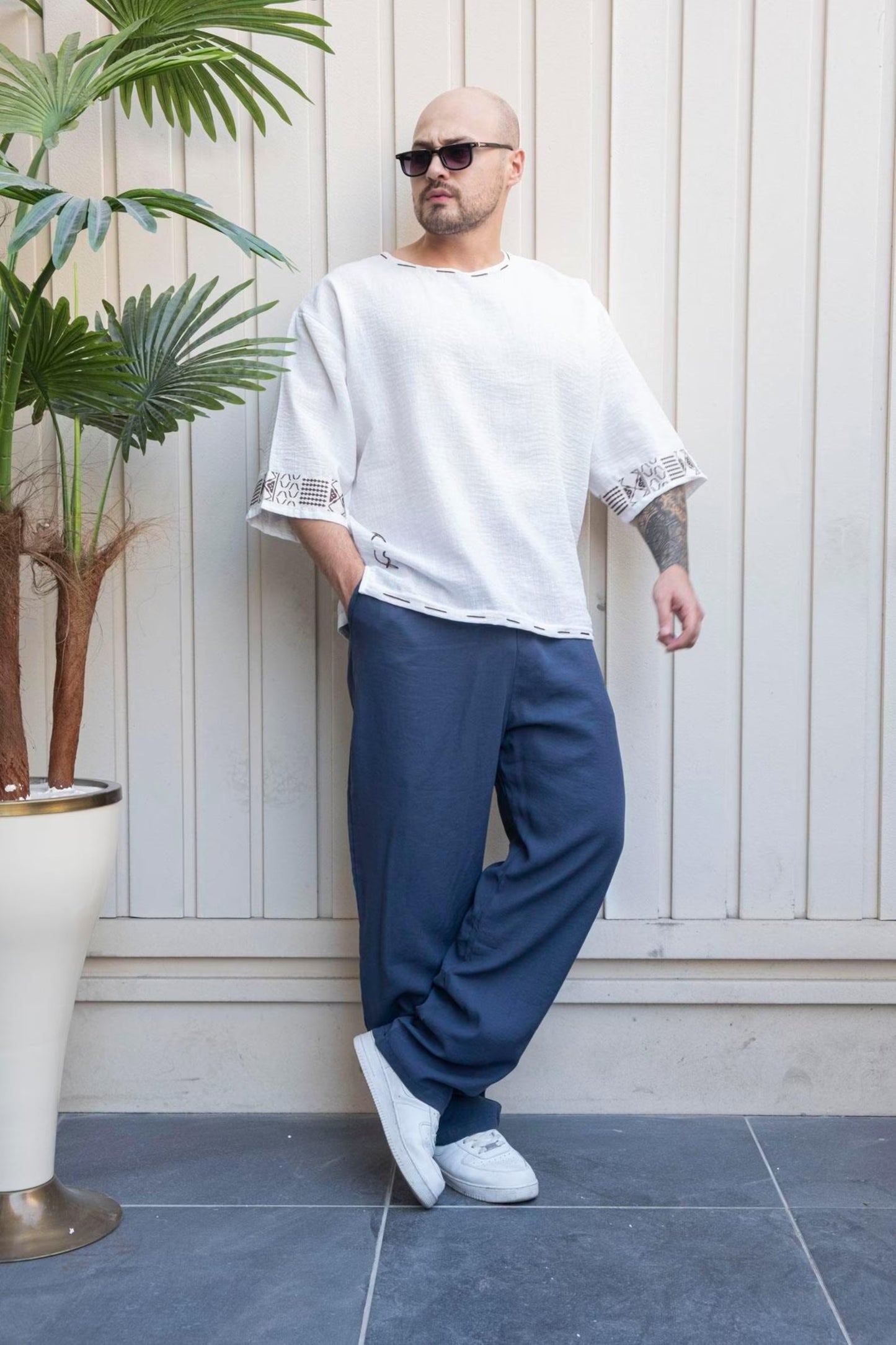 Relaxed Fit Bohemian T-Shirt – Men's Short Sleeve Crew Neck Tee